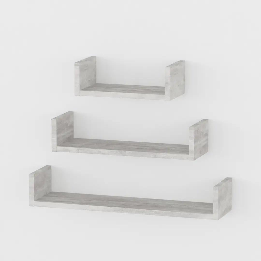 Комплект полок Трио 300/450/600x150x100 мм Бетон Комплект полок Трио 300/450/600x150x100 мм Бетон