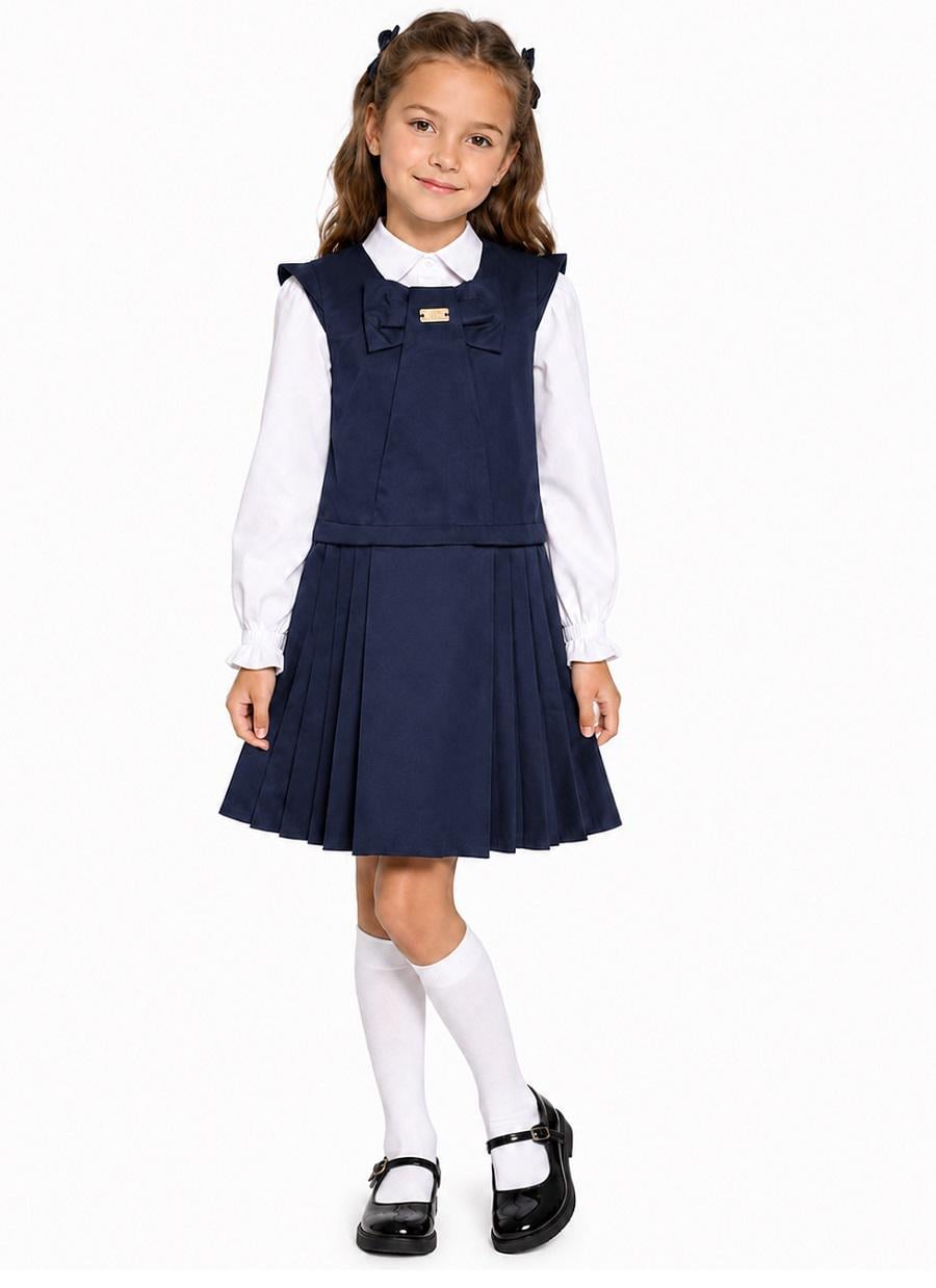 Сарафан шкільний Suzie МАДЛЕН 02 меморі cotton 128 см Синій (652701_128) Сарафан шкільний Suzie МАДЛЕН 02 меморі cotton 128 см Синій (652701_128)