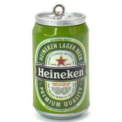 Подвеска брелок в виде банки Heineken 45х23 мм 1 шт. (ПД4523р07)