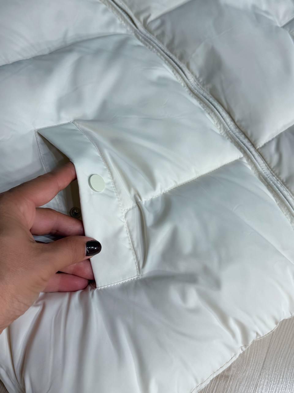 Куртка женская LADY YEP 10043 короткая на молнии с воротником р. 44 Белый (4822) - фото 6