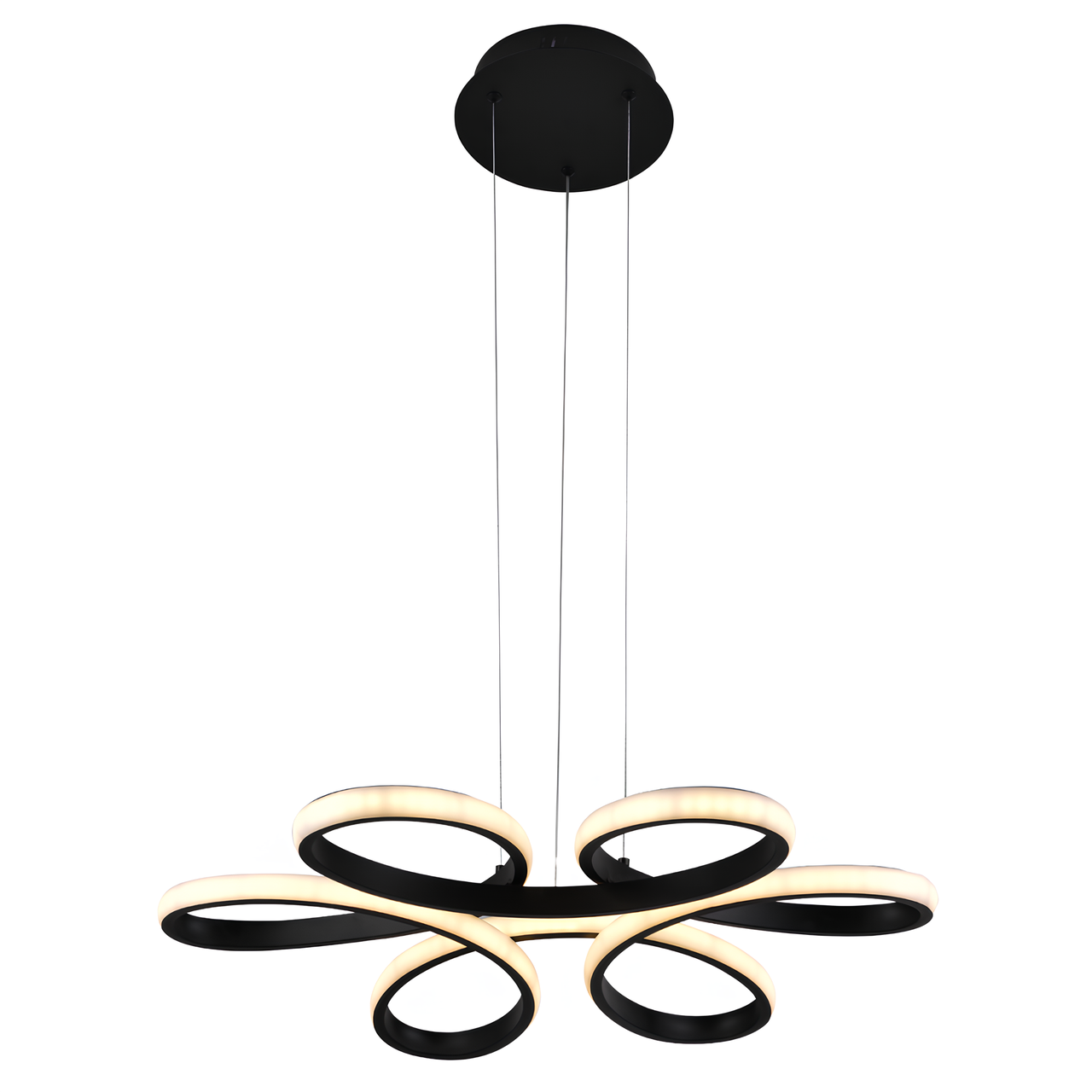 Люстра светодиодная Sirius с акриловым плафоном 104W 3000-6500К Черный (LCD3061 BK)