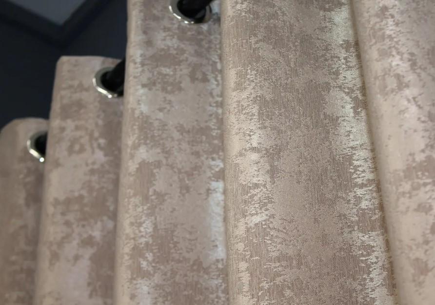 Штори на люверсах SULTAN YL жаккард 1,5х2,5 м 2 шт. Бежево-пудровий (1290ш) - фото 4