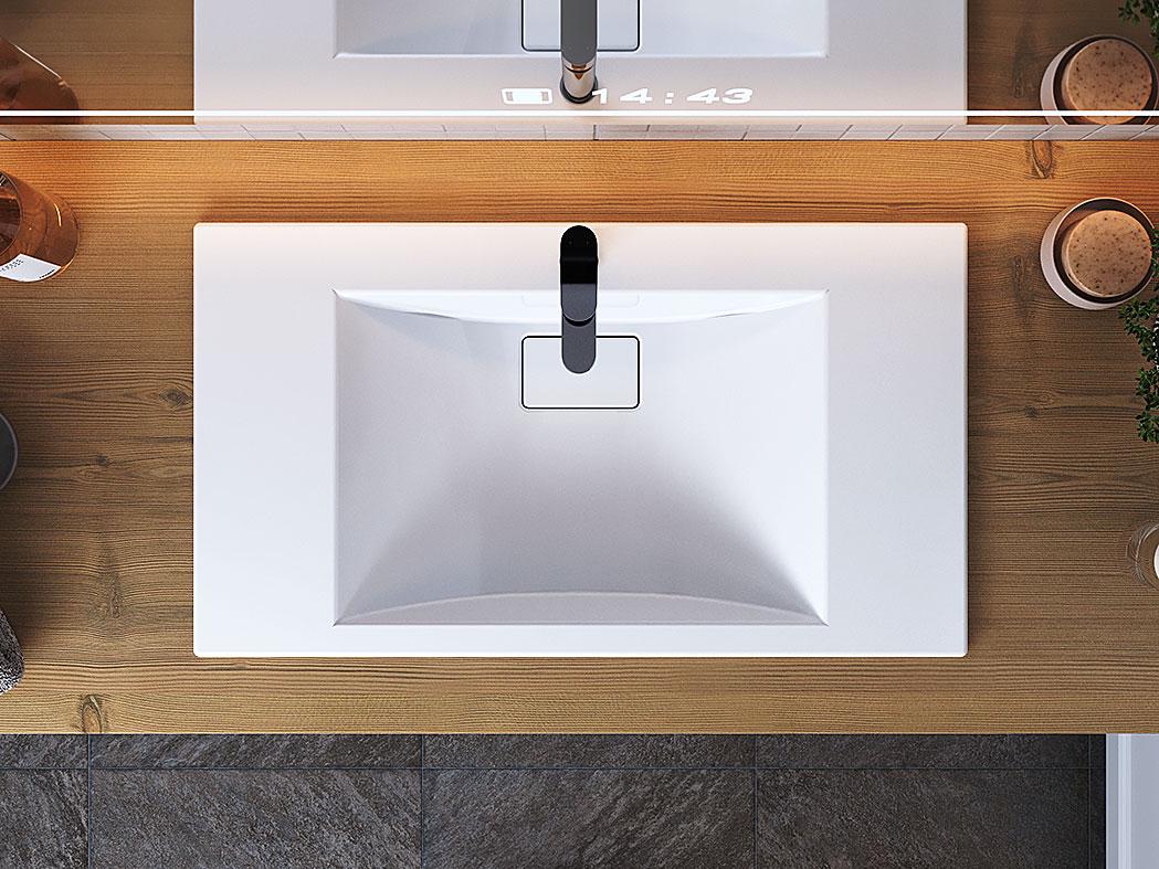 Умивальник накладний Status Neil Low 80 White (707)