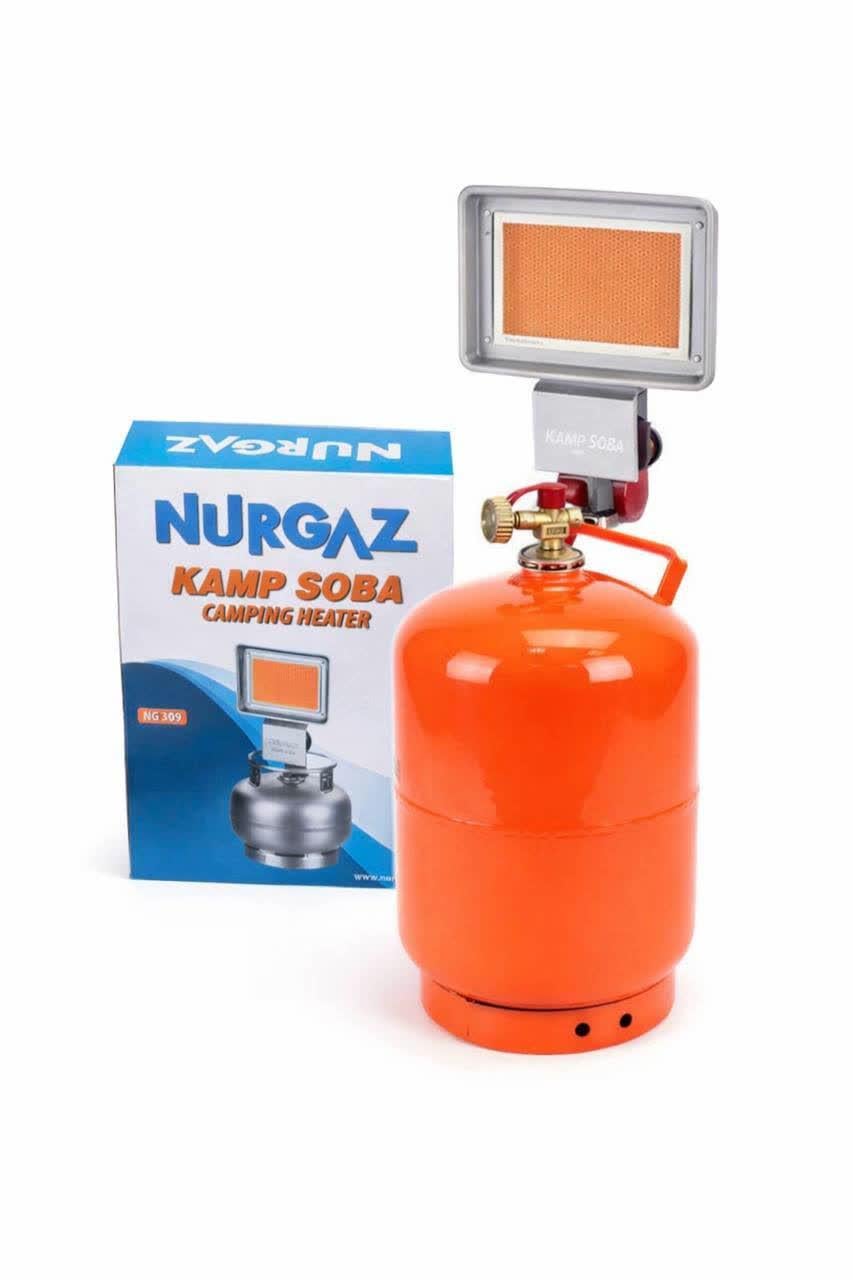 Комплект инфракрасный нагреватель Nurgaz Kamp Soba NG 309 2в1 Баллон газовый пропан/бутан Lux Р20 (31840369)