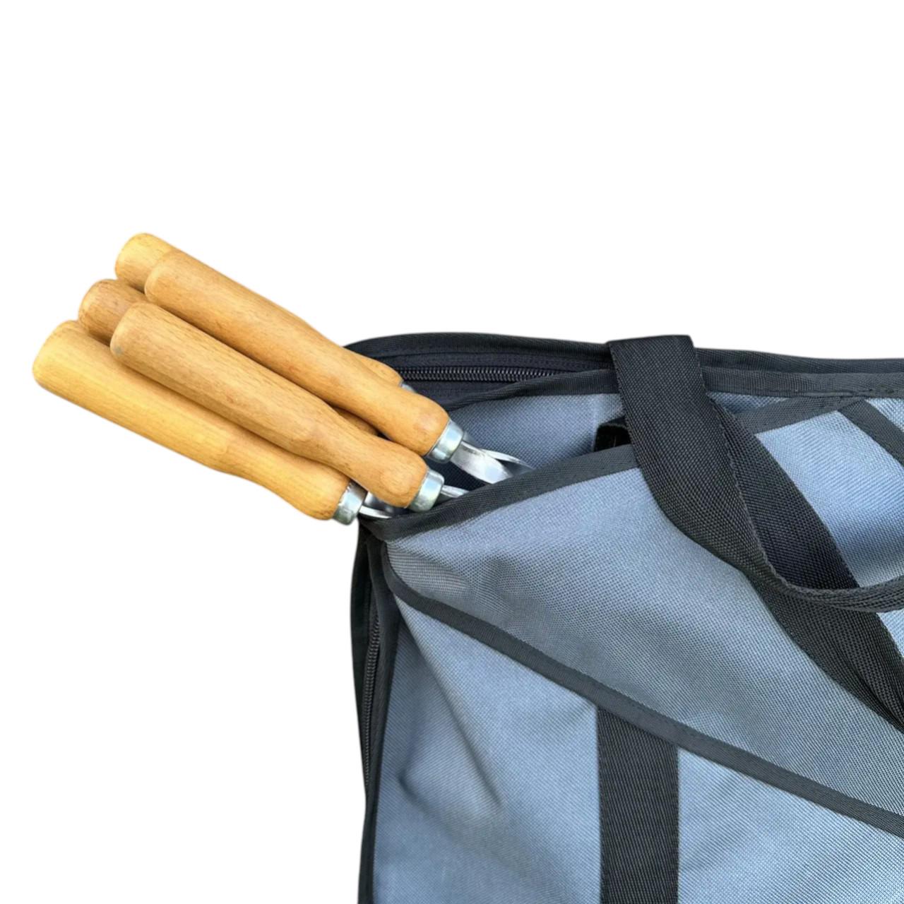 Чохол захисний Mzavod для розбірного мангалу Фенікс з оксфорду на 8 шампурів Сірий (136-17-1060210007007) - фото 6