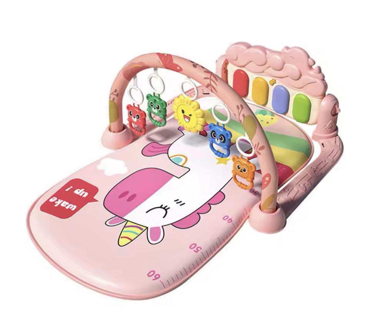 Развивающий коврик-пианино с дугой и подвесными игрушками 76х56 см (29) - фото 1