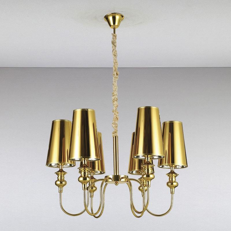 Люстра подвесная с абажурами Light House LS-13246-6 Золото