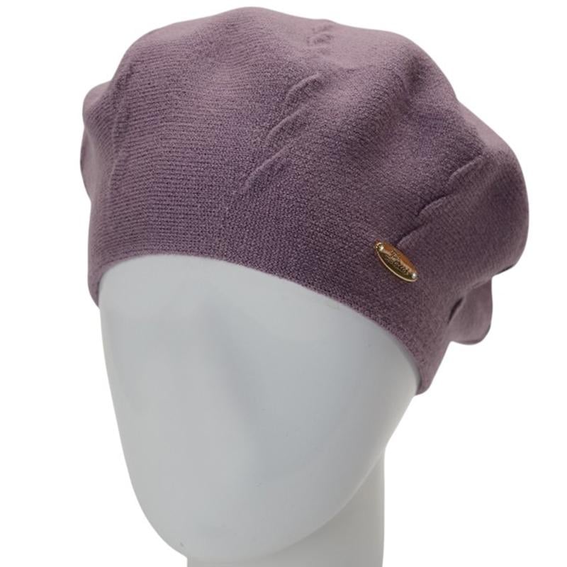 Бере жіночий Lirus ВІКІ подвійний з візерунком one size Темно-бузковий (285953) - фото 1