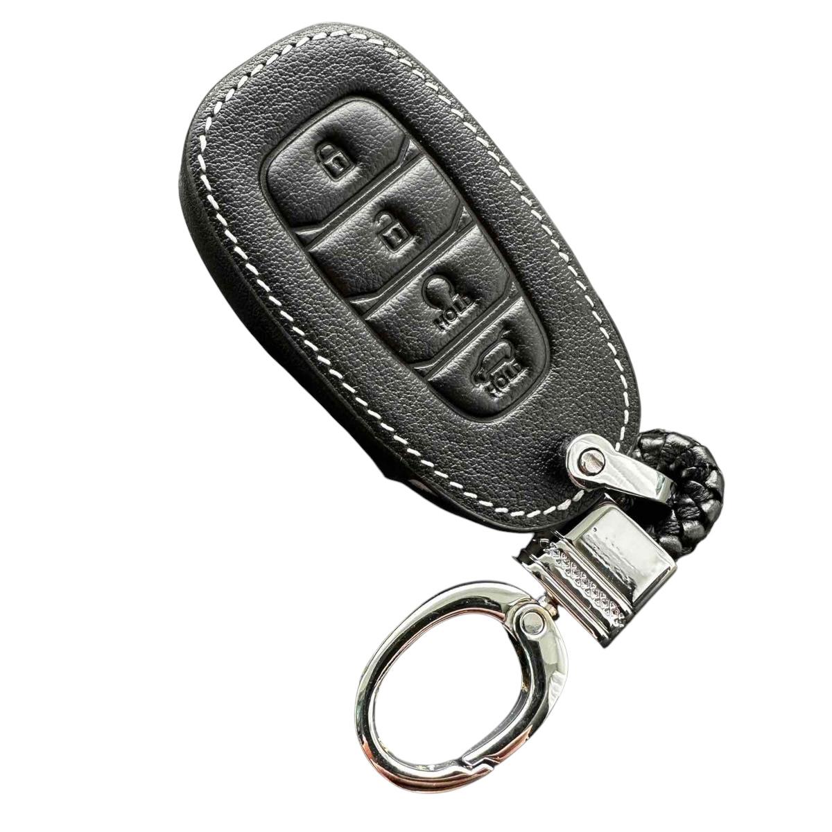 Чехол кожаный для ключа Hyundai (hu9le4b) Чехол кожаный для ключа Hyundai (hu9le4b)