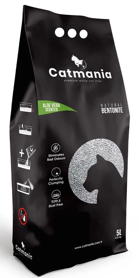 Бентонитовый наполнитель Catmania с ароматом алое вера 5 л