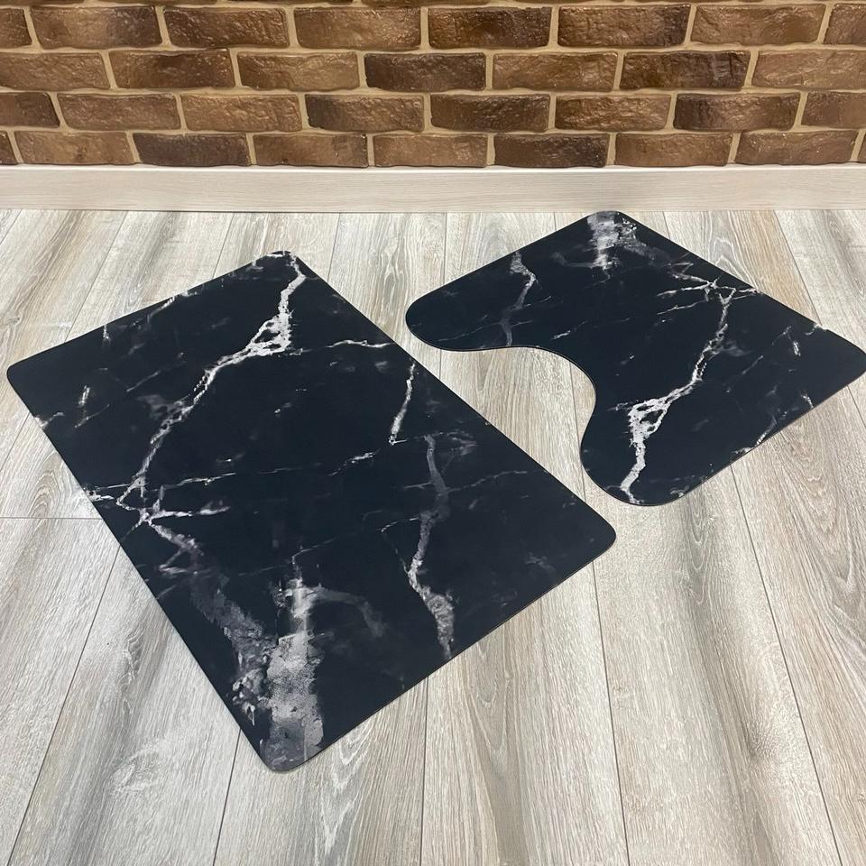 Набор ковриков для ванной/туалета MARMUR 2в1 диатомитовый 80х50/55х50 см Черный (NKD002Black) - фото 9 Набор ковриков для ванной/туалета MARMUR 2в1 диатомитовый 80х50/55х50 см Черный (NKD002Black) - фото 9