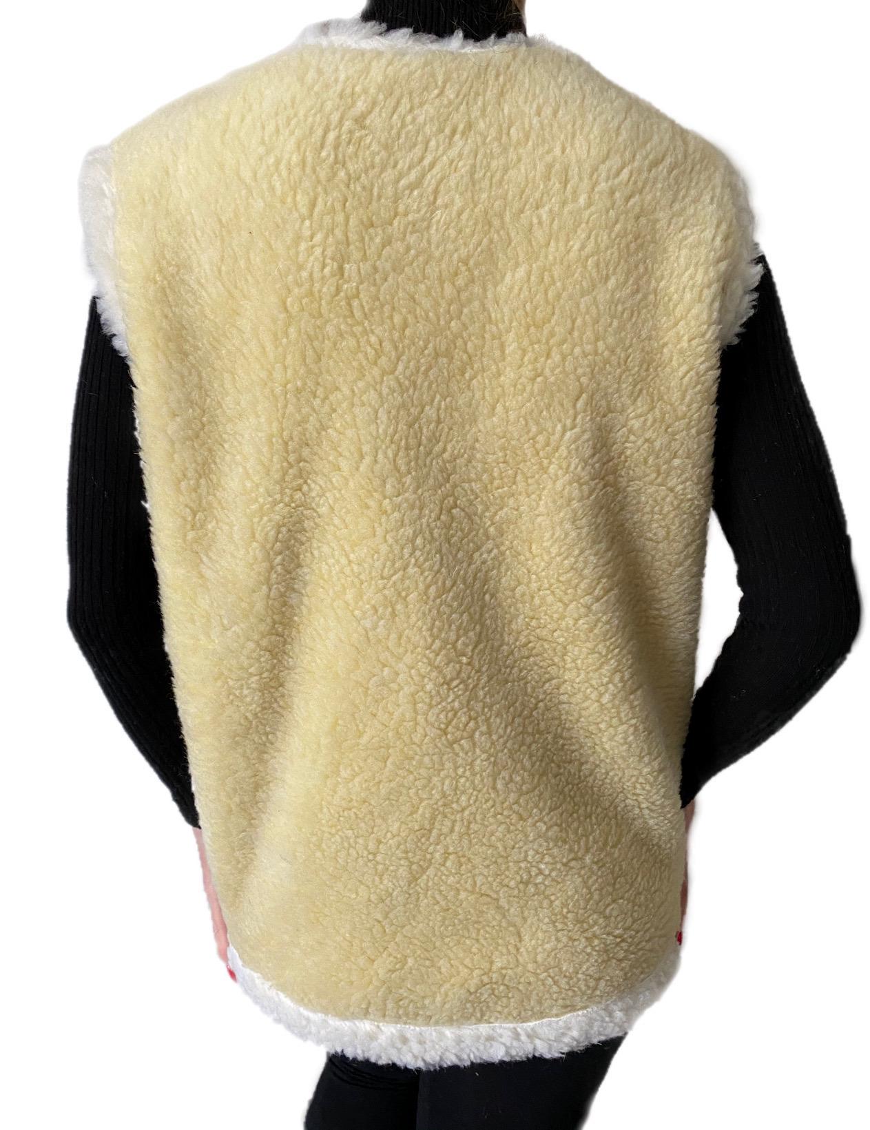 Жилетка из овчины эко-шерсть теплая р. 54 Лимонный (313) - фото 3 Жилетка из овчины эко-шерсть теплая р. 54 Лимонный (313) - фото 3