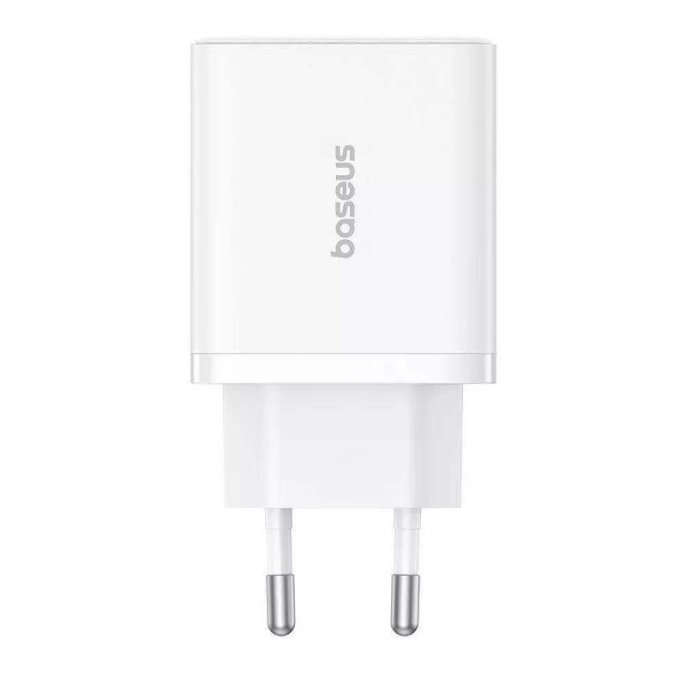 Мережевий зарядний пристрій BASEUS Cube Fast Charger 30W Type-C+USB White - фото 2 Мережевий зарядний пристрій BASEUS Cube Fast Charger 30W Type-C+USB White - фото 2