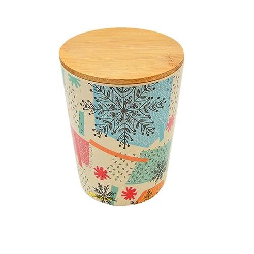 Банка для сыпучих продуктов Stenson R28420 бамбук 900 мл 10,5х14,5 см (549829)