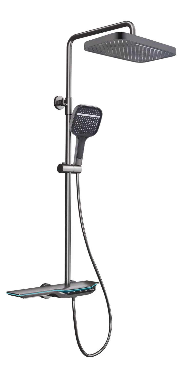 Душевая колонна MIXXUS Premium SPACE-009-J с термостатическим смесителем 3 режима Graphite (MI6542)