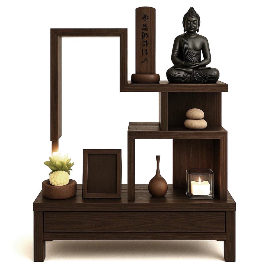 Алтарь для медитации из дерева Амбарани Капучино (ЛАТ-013309)