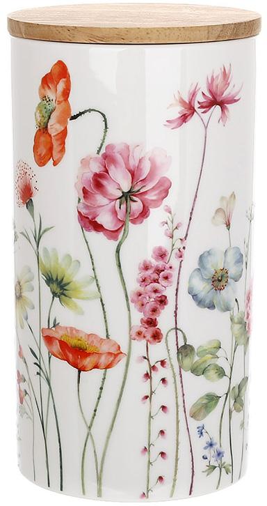 Банка фарфоровая для сыпучих продуктов Flower Garden 1000 мл