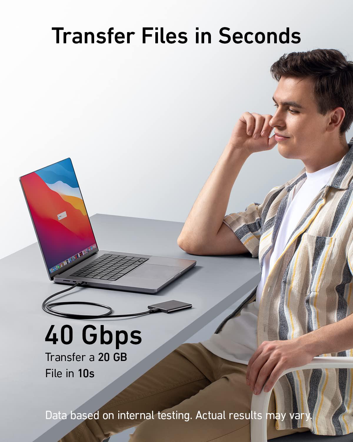 Кабель Anker 515 USB C Cable 240 W/USB 4 Data Cable/40Gbps/8K HD Display 4/3 (A8487011) - фото 2