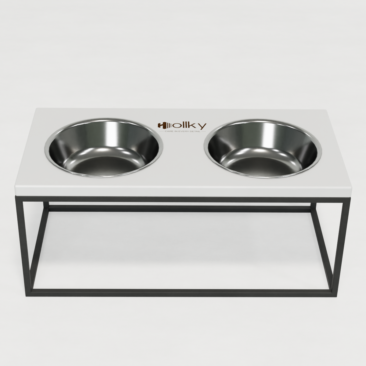 Миски на підставці для великих собак Hollky Base XL20 2х1,8 л (BXL20-522620-GRWH) - фото 6 Миски на підставці для великих собак Hollky Base XL20 2х1,8 л (BXL20-522620-GRWH) - фото 6