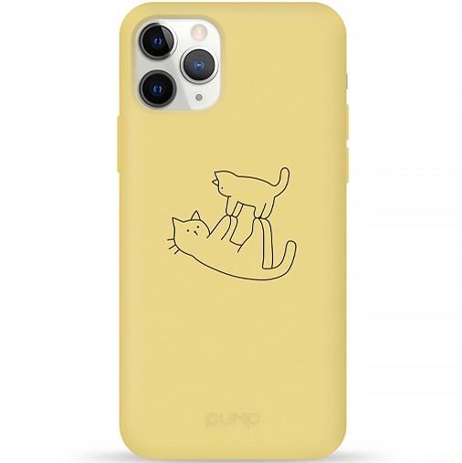 Чехол накладка Pump Silicone Minimalistic Case for iPhone 11 Pro Max, Cat on Cat # (PMSLMN11PROMAX-1/306) Чехол накладка Pump Silicone Minimalistic Case for iPhone 11 Pro Max, Cat on Cat # (PMSLMN11PROMAX-1/306)
