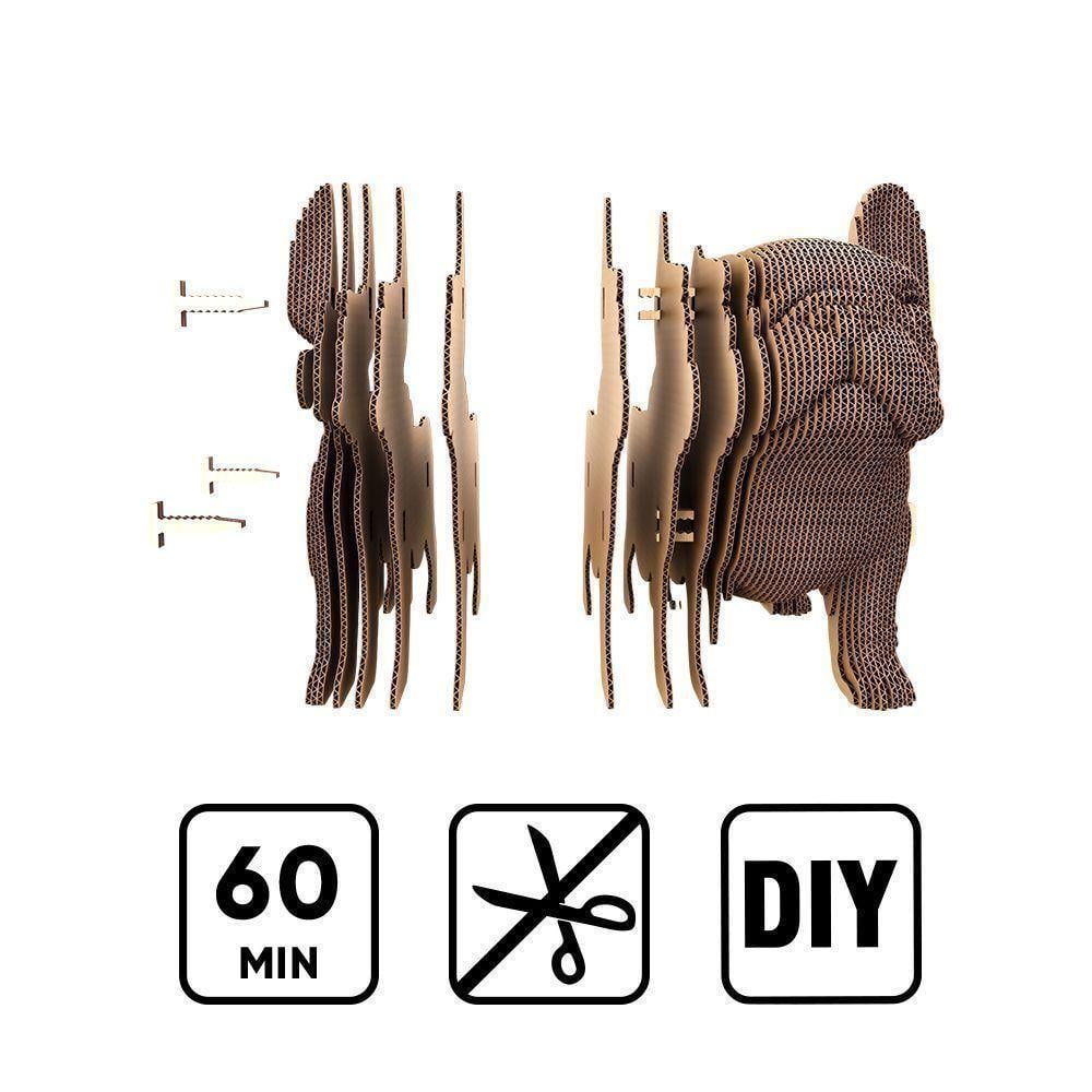 Пазл-конструктор картонний 3D Cartonic Цуценя Французького Бульдога 63 деталі (2579609883) - фото 4 Пазл-конструктор картонний 3D Cartonic Цуценя Французького Бульдога 63 деталі (2579609883) - фото 4