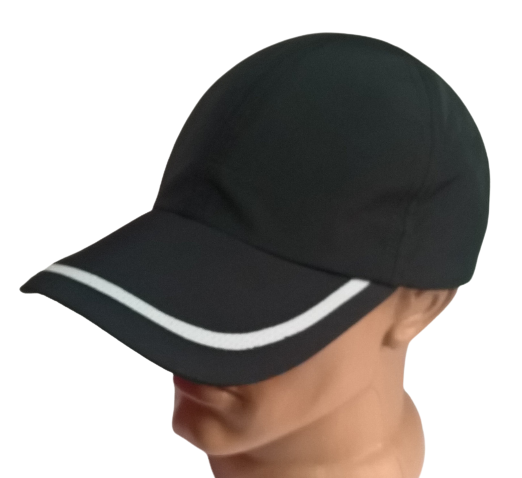 Бейсболка шестиклинка ELLIPSE 6186/1/4BLG из плащевой ткани 60 см Черный/Серый