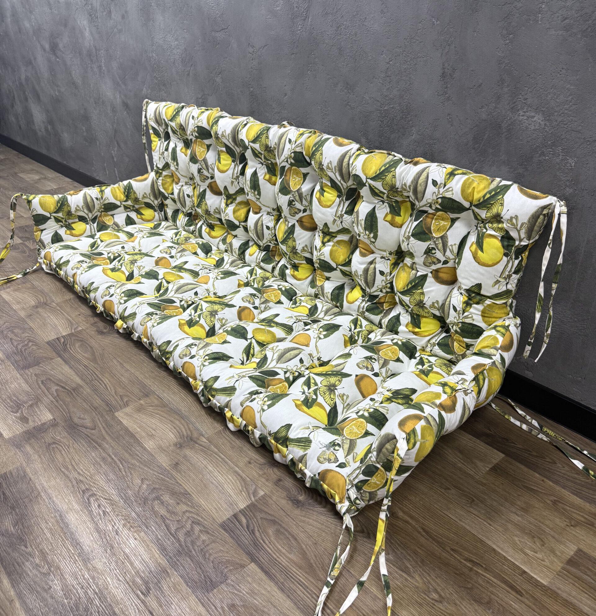 Подушка с бортами Сomfort Home Lemon meyeri на поддоны/качели/каркасы/садовая мебель панама 100х50х50х20 см