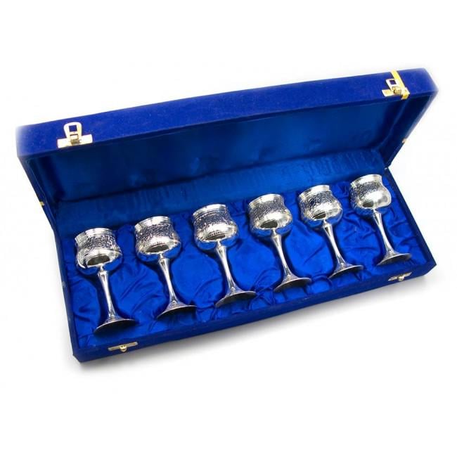 Набор рюмок бронзових 50 мл h 9,5 44,5х15х7 см 6 шт. Посеребренный (24961) Набор рюмок бронзових 50 мл h 9,5 44,5х15х7 см 6 шт. Посеребренный (24961)