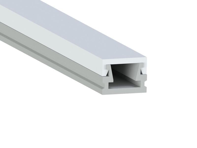 Профиль алюминиевый анодированный LEDUA АЛ-02-1 + рассеиватель для LED ленты накладной 1 м (3978)