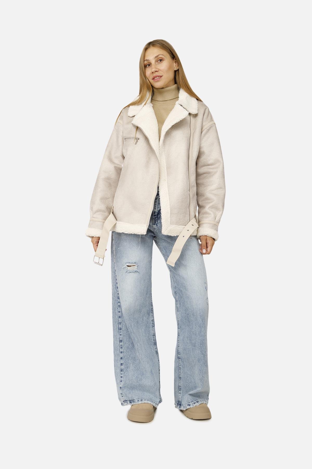 Дублянка-косуха жіноча зимова ЦБ-00261185 р. 42 Бежевий (29080008) Дублянка-косуха жіноча зимова ЦБ-00261185 р. 42 Бежевий (29080008)