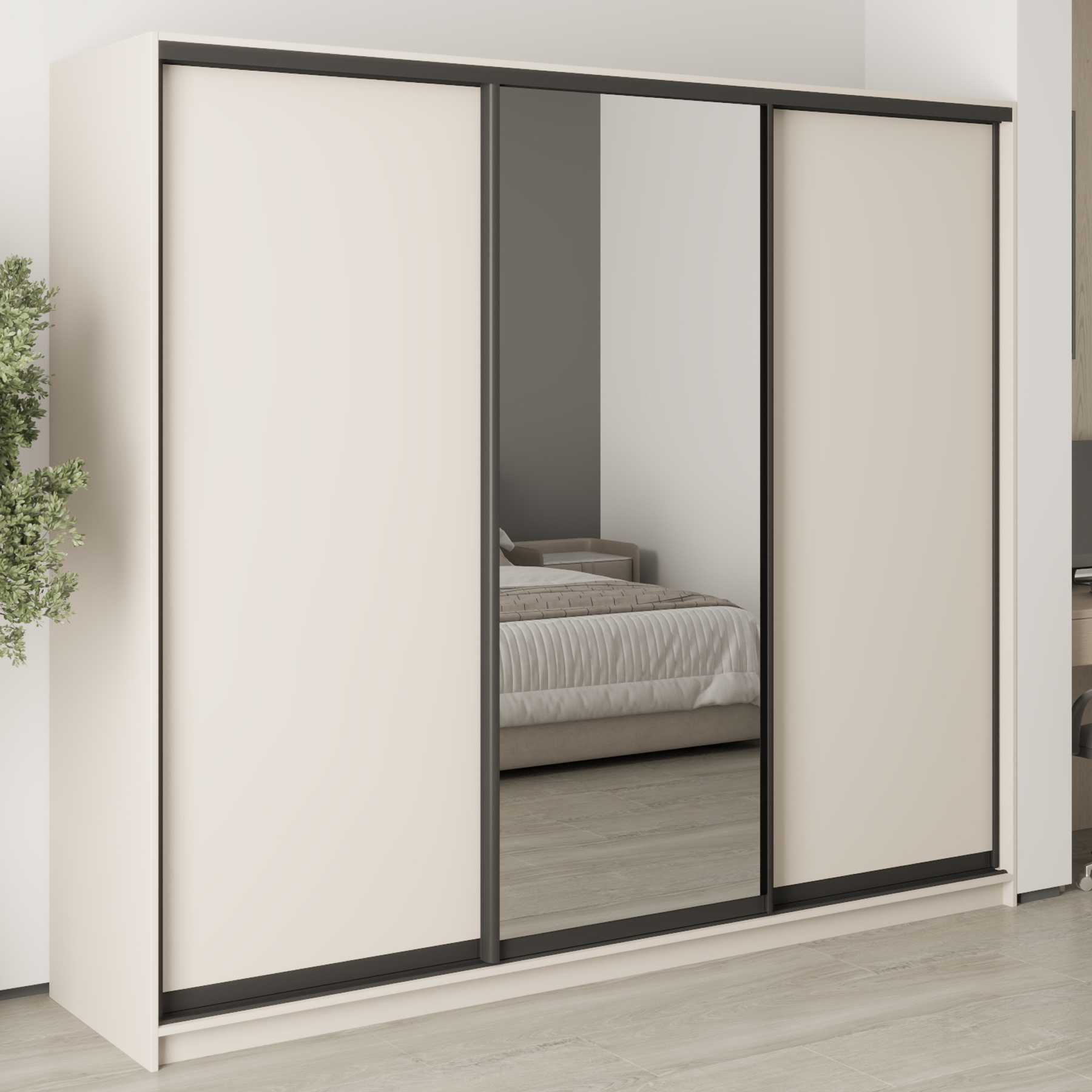 Шкаф-купе трехдверный Mebel Star Комбо BG MBS-9114 240х45х210 см Кашемир (1009103) Шкаф-купе трехдверный Mebel Star Комбо BG MBS-9114 240х45х210 см Кашемир (1009103)