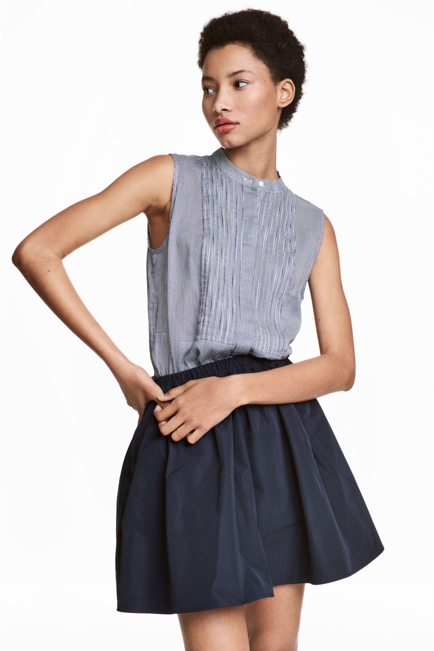 Блуза без рукава у смужку р. 34 Біло-синій (5333496RP21)