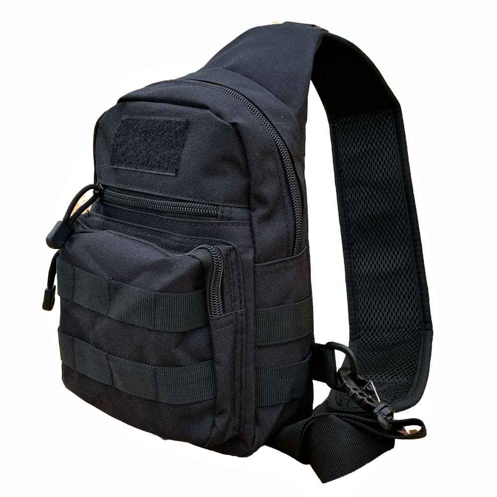 Сумка-рюкзак однолямкова через плече Backpack Чорний (TB-11023)