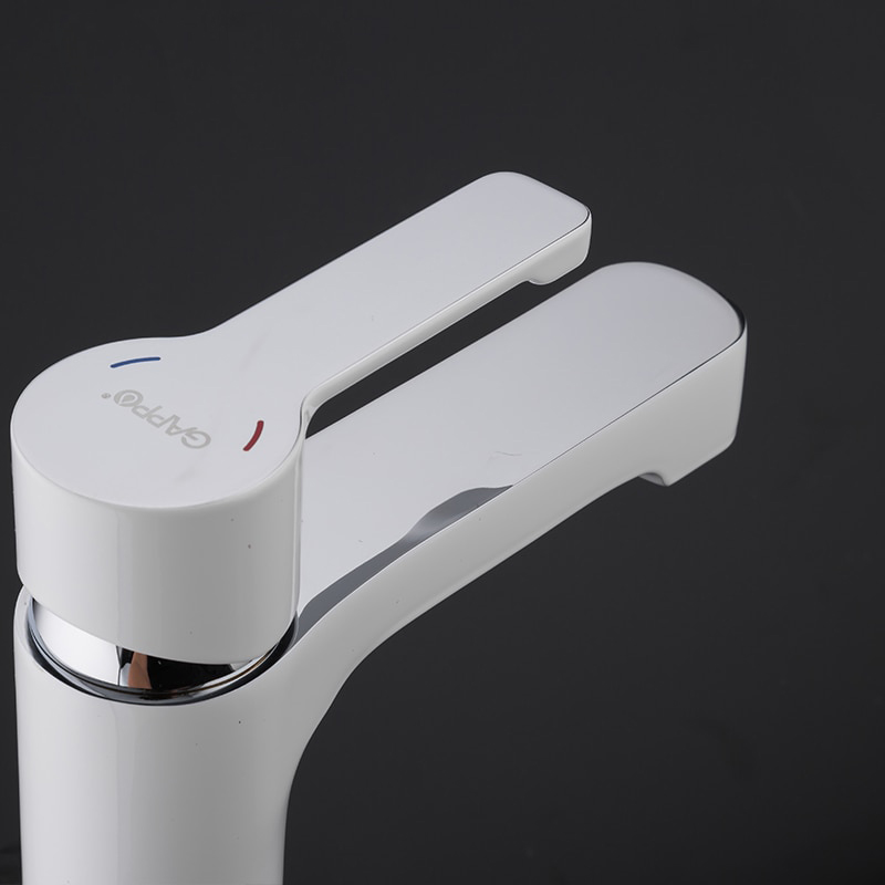 Смеситель для умывальника Gappo G1002-8 Белый/Хром (1033973) - фото 5