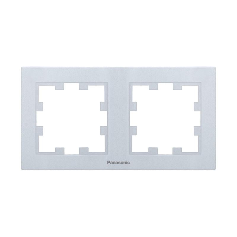 Рамка двомісна Panasonic Karre Plus 55 горизонтальна ABS Срібний (WDTF08022SL-UA1) - фото 1 Рамка двомісна Panasonic Karre Plus 55 горизонтальна ABS Срібний (WDTF08022SL-UA1) - фото 1