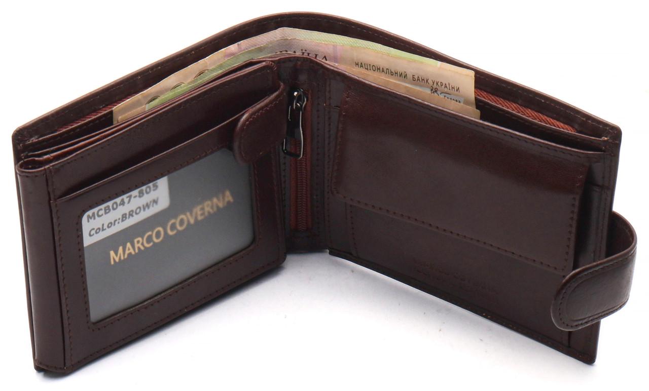 Портмоне мужское Marco Coverna кожаное с отделениями для документов Коричневый (MCBK010-805) - фото 10 Портмоне мужское Marco Coverna кожаное с отделениями для документов Коричневый (MCBK010-805) - фото 10