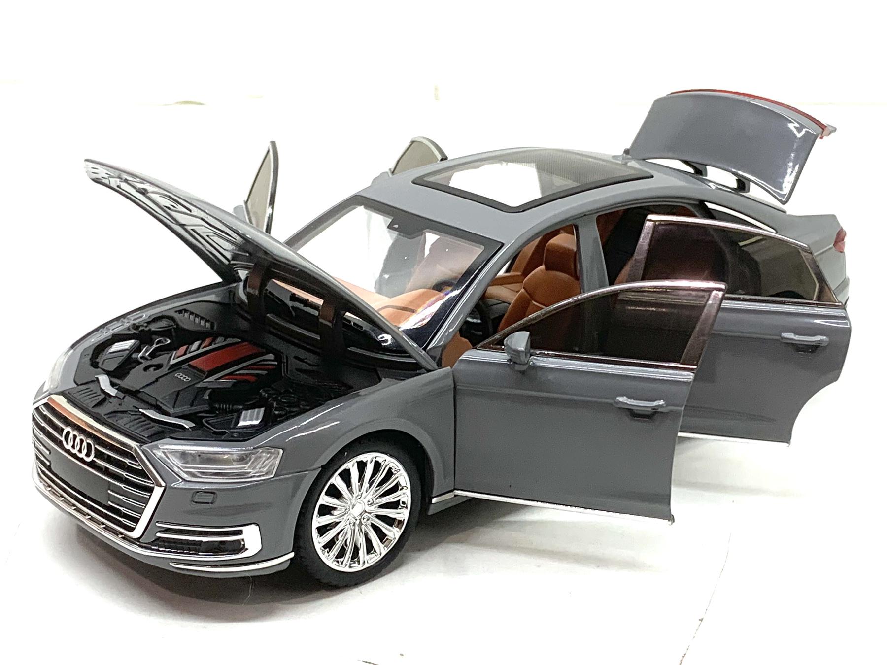 Машина АвтоСвіт Audi A8 інерційна масштаб 1:24 відчиняються двері/капот/багажник 20 см Сірий (AP-2065) - фото 6