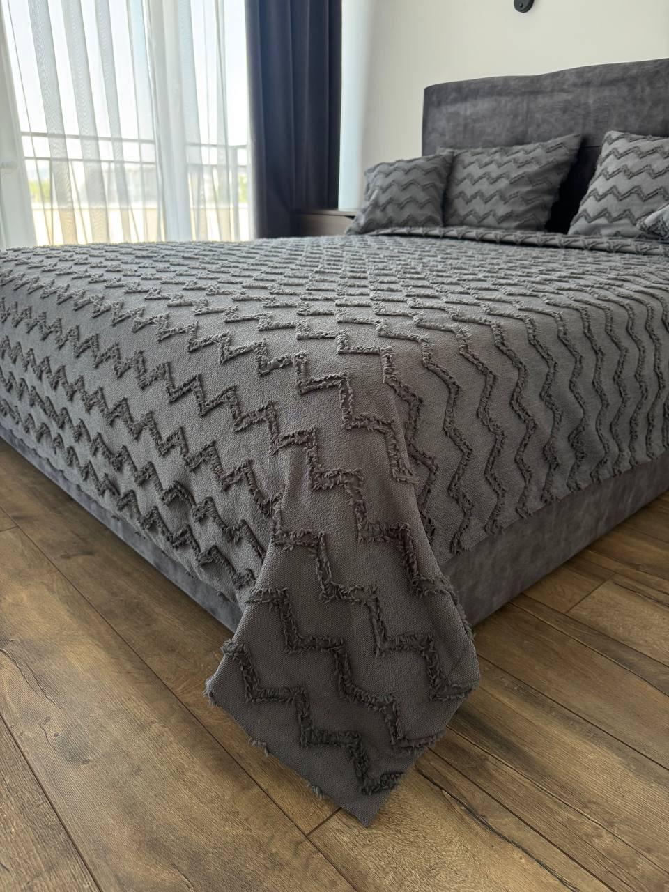 Покрывало Хельга 140x250 см Графитовый (20774-10-140x250cm) - фото 6 Покрывало Хельга 140x250 см Графитовый (20774-10-140x250cm) - фото 6