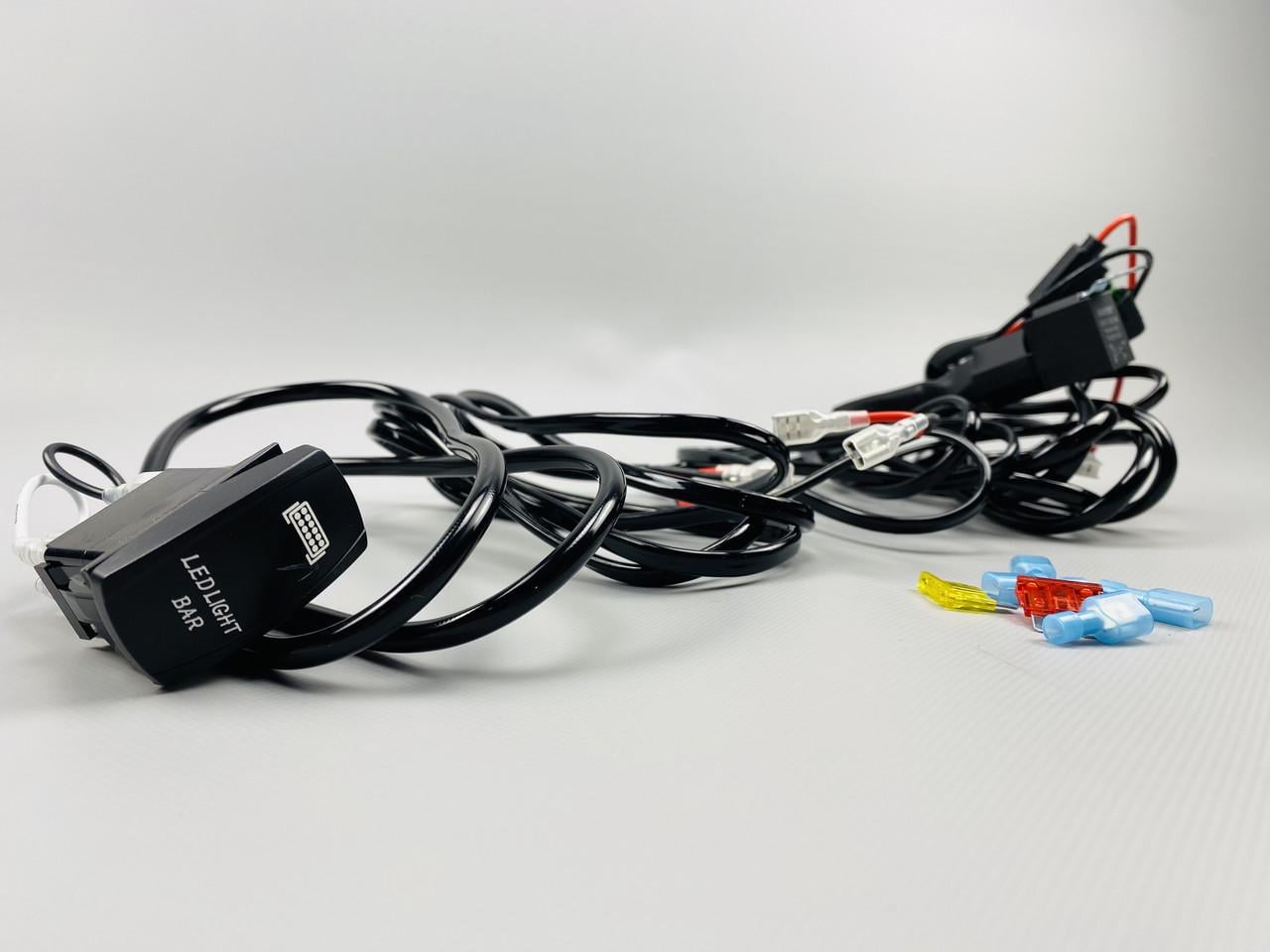 Проводка для любых led фар и led bar в сборе 0-30A 3 м кабель переключатель/реле предохранители (2067736486)