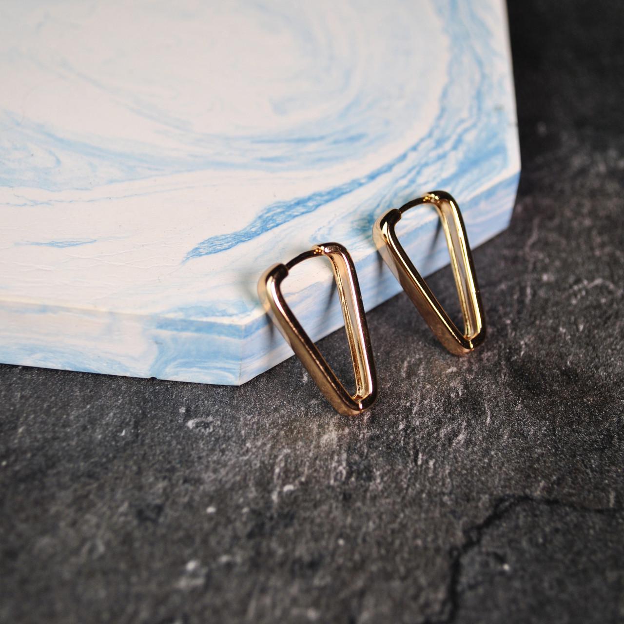 Сережки широкі скоби медична сталь позолота (x041-2) Сережки широкі скоби медична сталь позолота (x041-2)