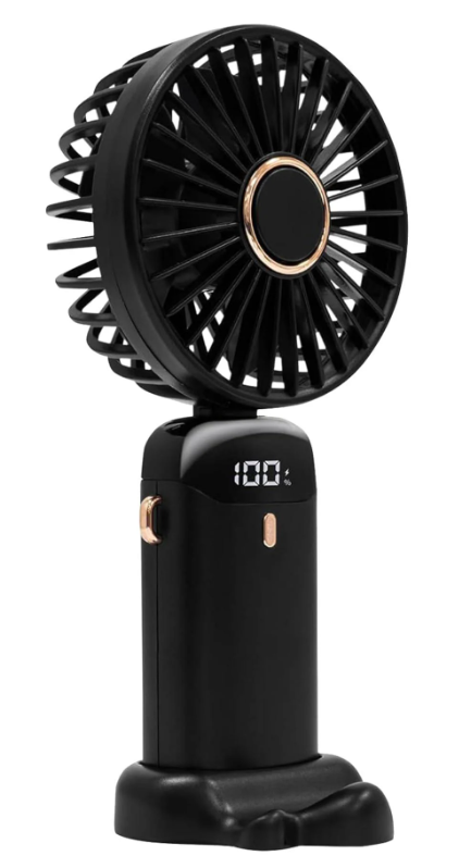 Вентилятор портативный ручной Led Digital Display Fan с дисплеем Black