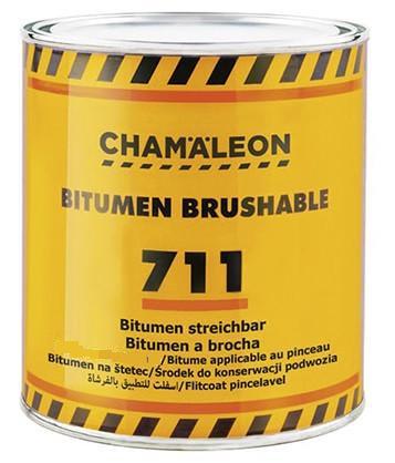 Бітумна мастика під пензлик Chamaleon 711 Bitumen Brushable 1 л Чорний