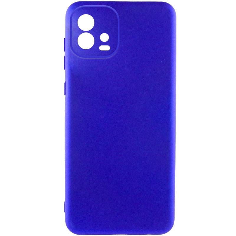 Протиударний чохол Silicone Cover Lakshmi Full Camera (A) для Motorola Moto G72 Синій / Iris