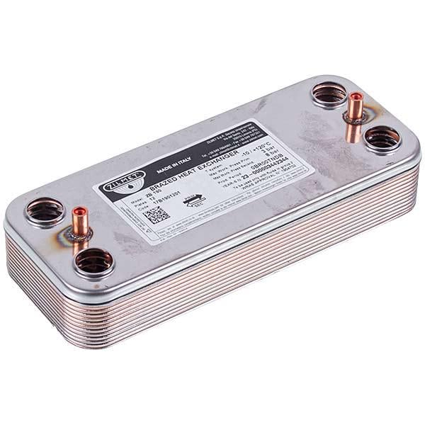 Теплообменник пластинчатый ГВС Zilmet 12 пластин для газового котла Beretta City/Mynute/Exclusive 17B1901201 (00000055612)