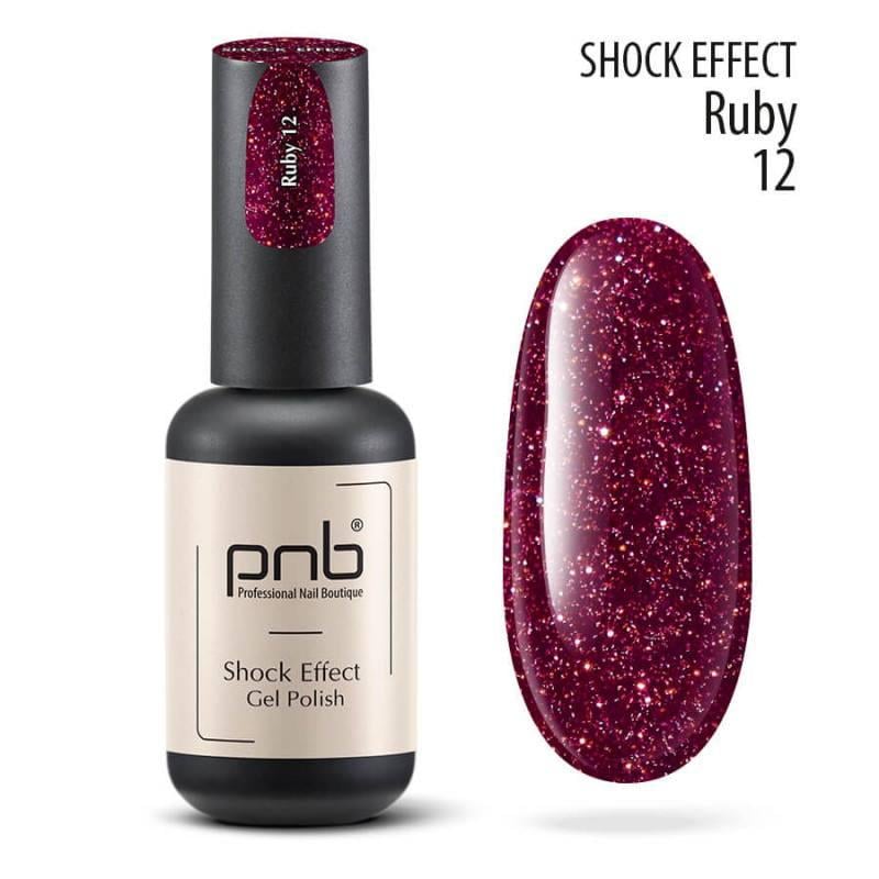 Гель-лак светоотражающий PNB Shock Effect №12 8 мл Ruby Гель-лак светоотражающий PNB Shock Effect №12 8 мл Ruby