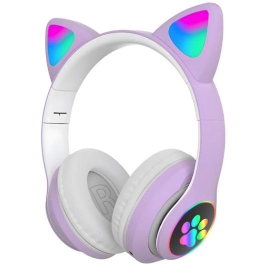 Наушники детские беспроводные Blutooth CAT STN-28 Фиолетовый (21724902)