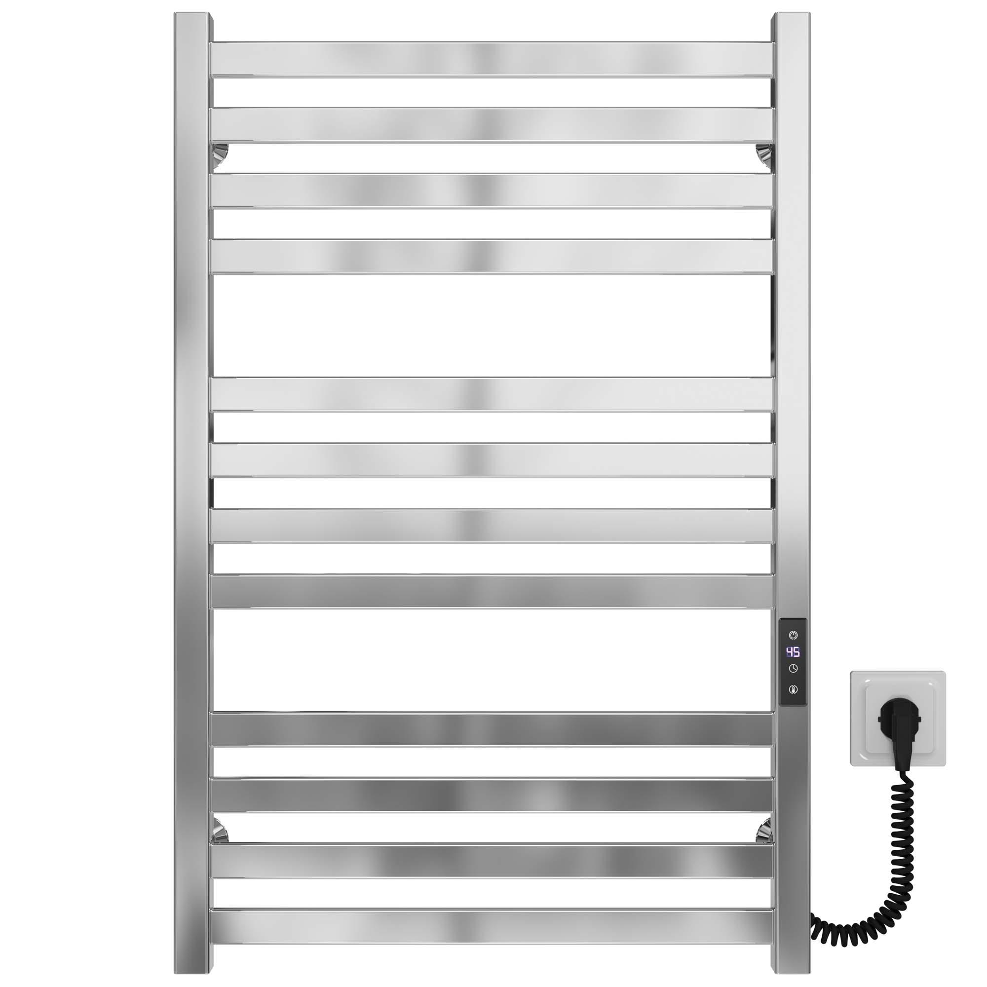 Полотенцесушитель электрический Deffi Magnus П12 JD04 правое подключение нержавеющая сталь 500х800 мм Хром (A.MA.80.50.12.E.C.R.2)