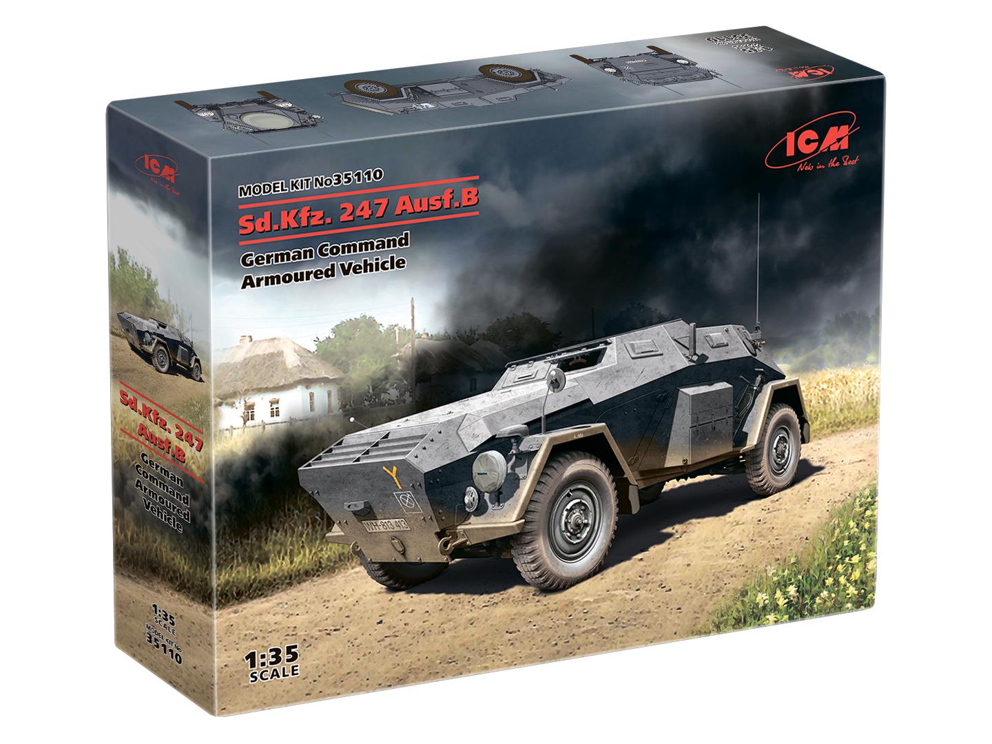 Сборная модель ICM Sd.Kfz. 247 Ausf.B немецкий бронеавтомобиль управления (35110)