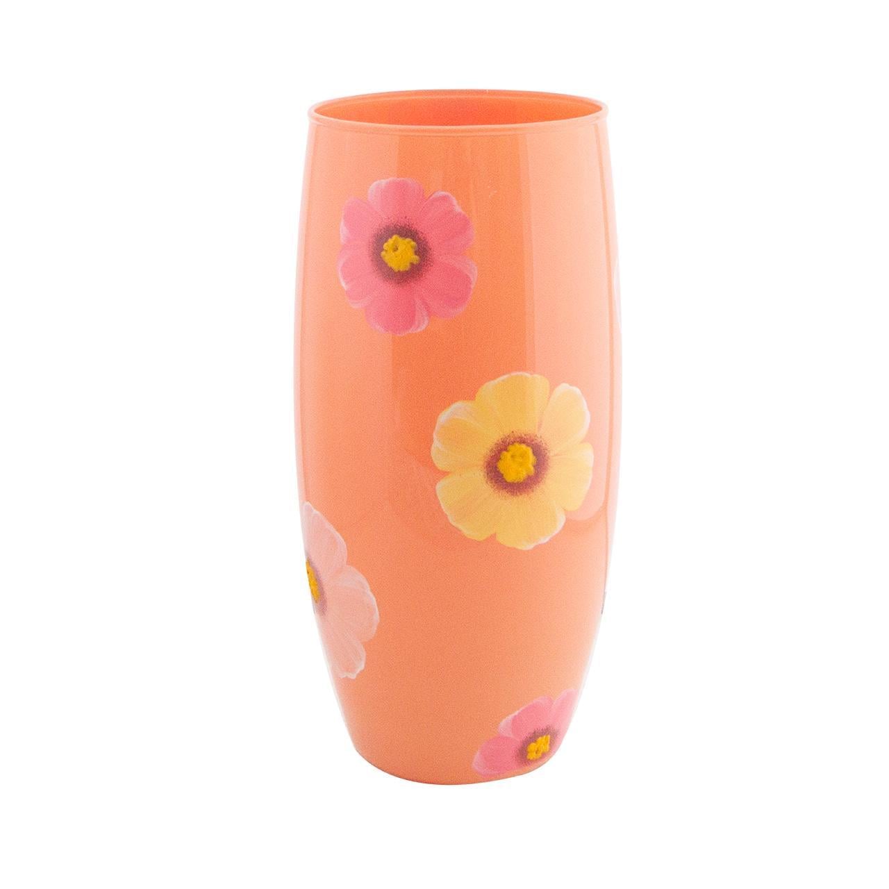 Ваза стеклянная VB Solarotti ручная роспись H 25,5 см D 12 см (24037-2505)