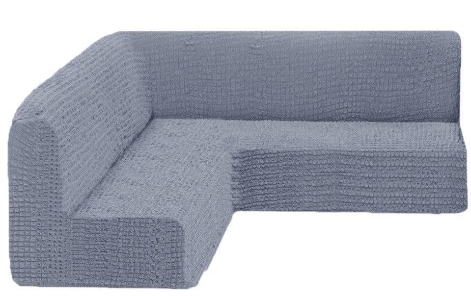 Чехол на угловой диван без подлокотников Серый (18882793)